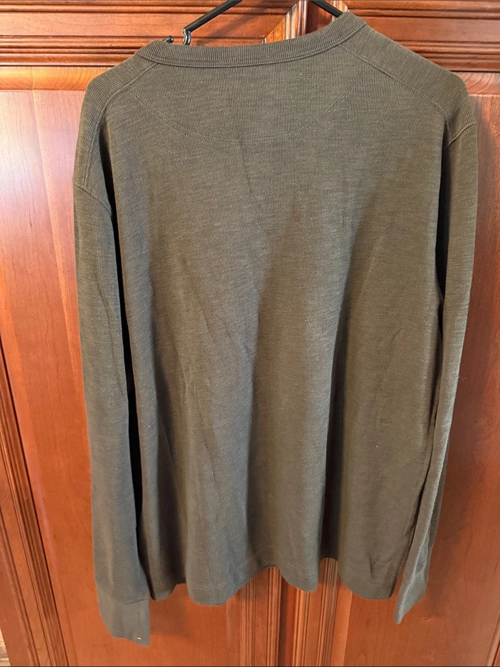 Banana Republic Olive Henley Long-Sleeve Shirt